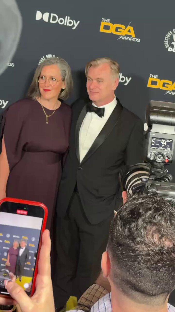 Christopher Nolan and Emma Thomas at the #DGAAwards