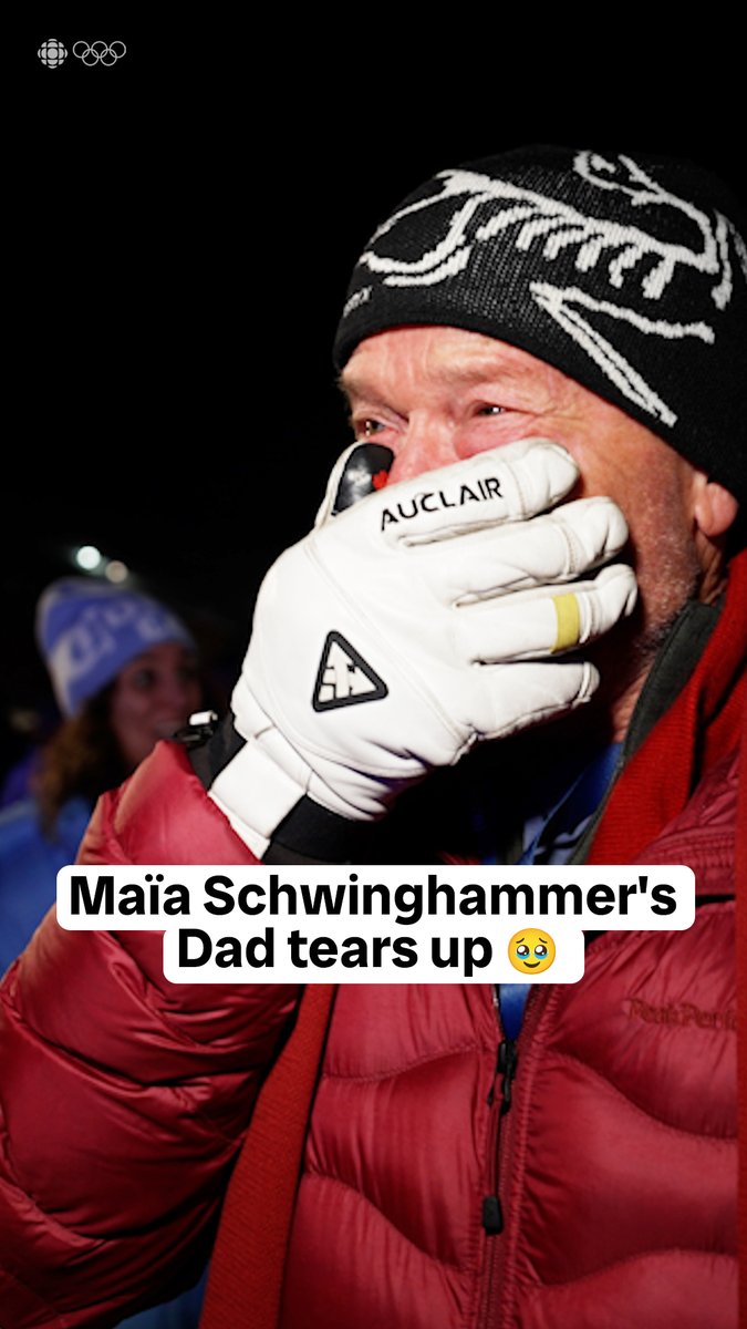 Get your tissues ready 🥹 While doing interviews in the streets of Livigno, Ariel Helwani finds Maïa Schwinghammer's dad, who cries talking about watching his daughter compete at #MilanoCortina2026 #WinterOlympicsToday presented by Air Canada