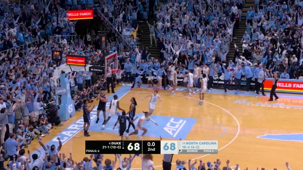 WATCH THE FINAL MOMENTS OF UNC-DUKE 🤯 Another chapter added to a historic rivalry 🔥