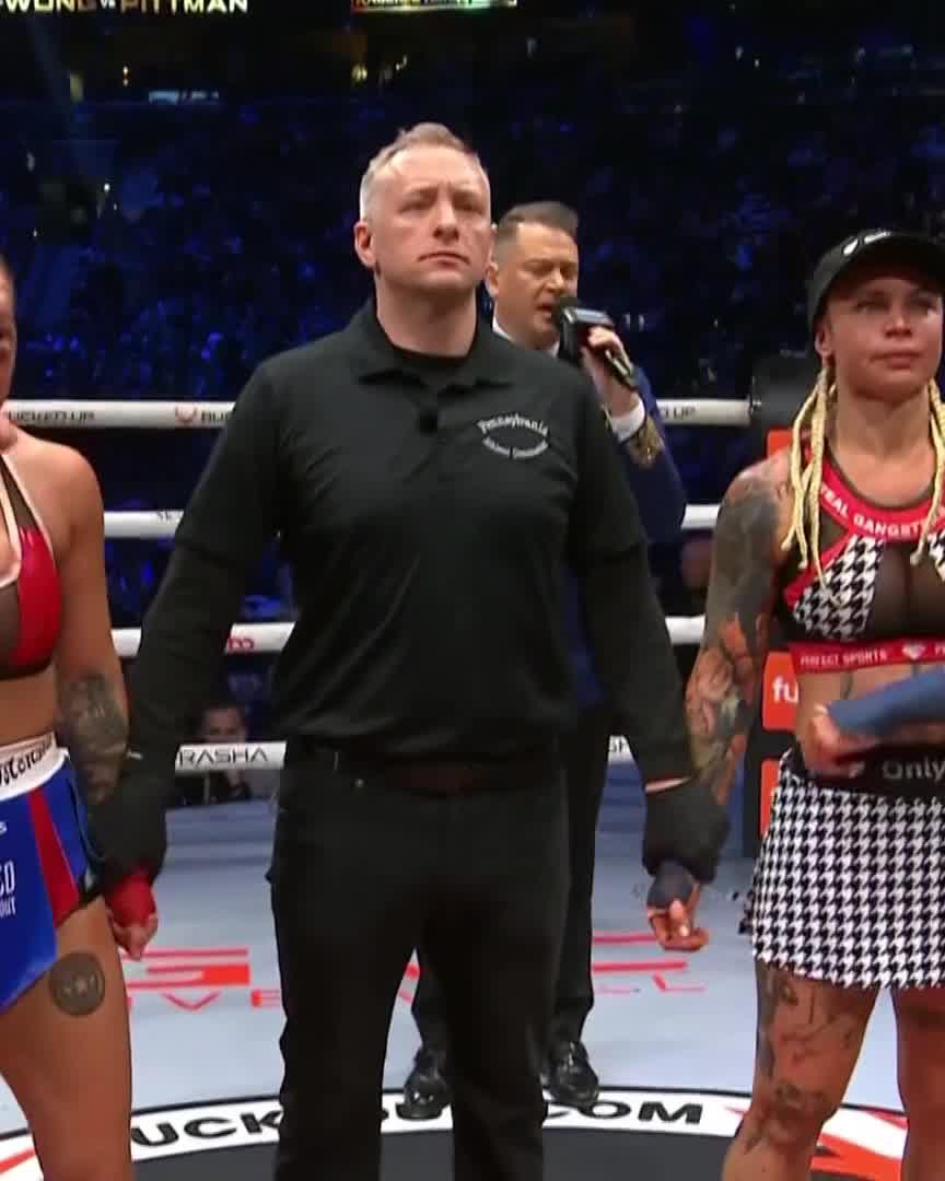 OMG her face after the fight. 🤯 #KM6 | LIVE NOW on DAZN