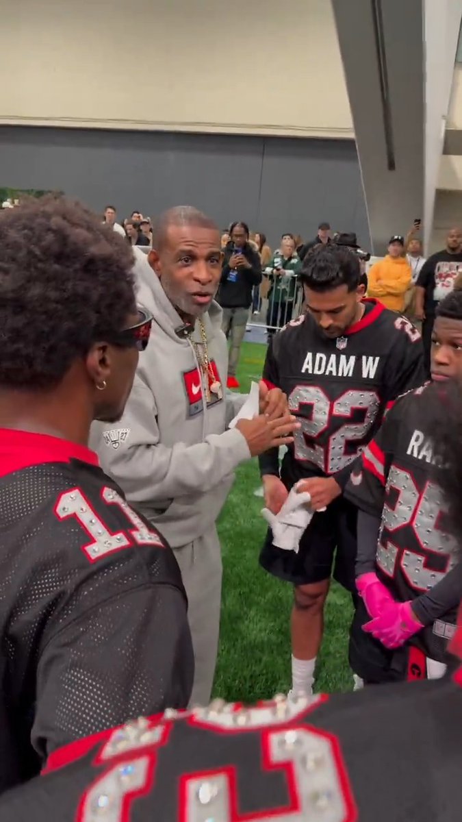 .COACH PRIME working his coaching skills to reset Team Druski at halftime 🗣️ SB LX Flag Football Game — on NFL @youtube:
