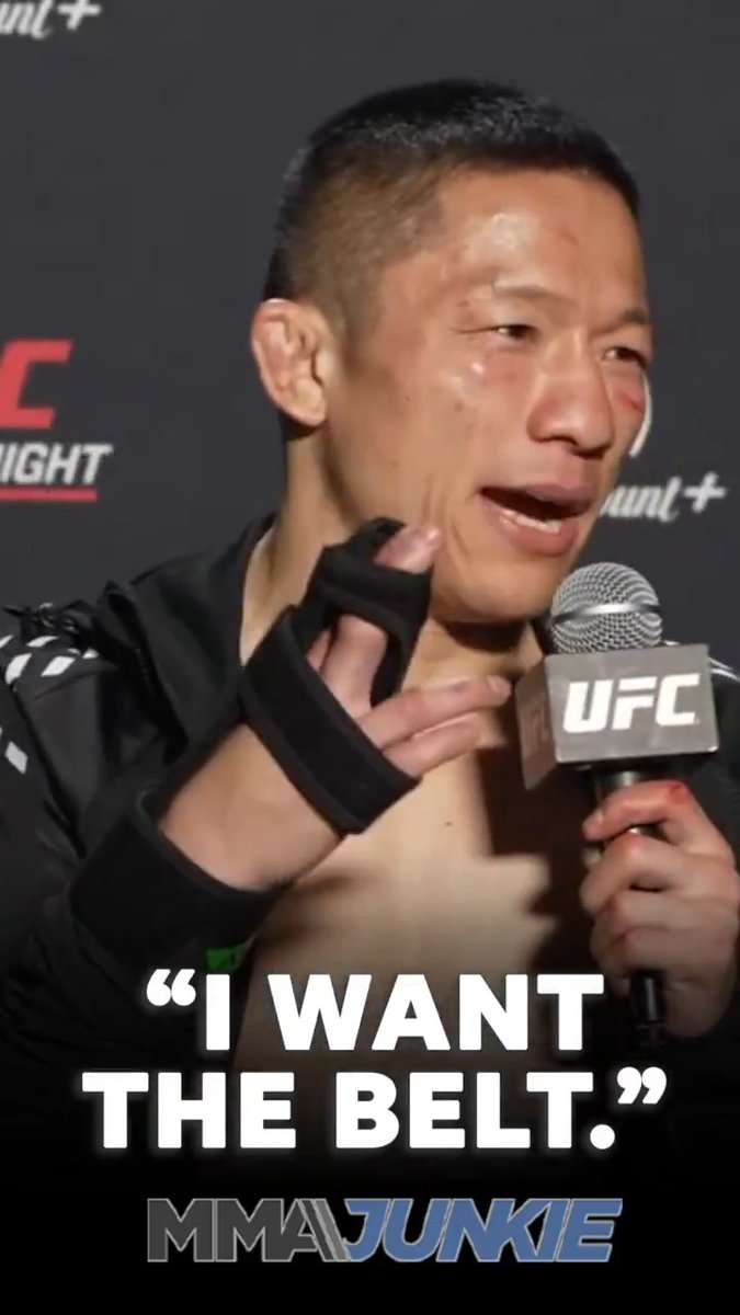 Kyoji Horiguchi only had one thing on his mind after #UFCVegas113 😂🏆