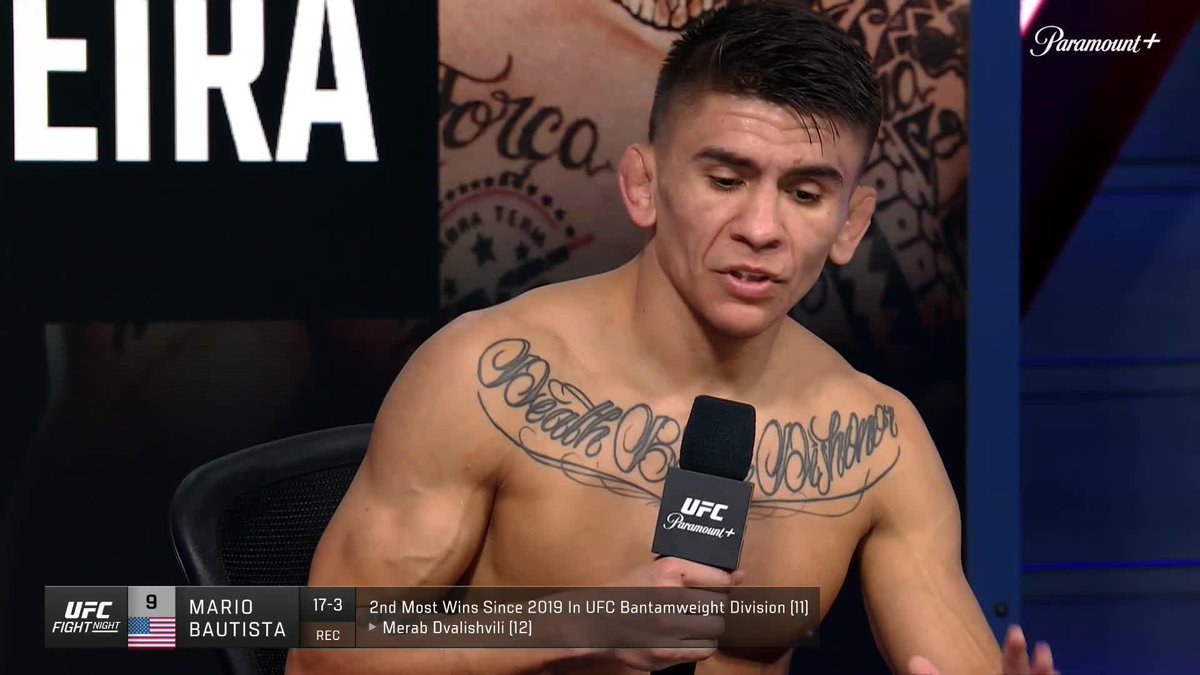 Mario Bautista finds out he’s a won a bonus via @paramountufc
