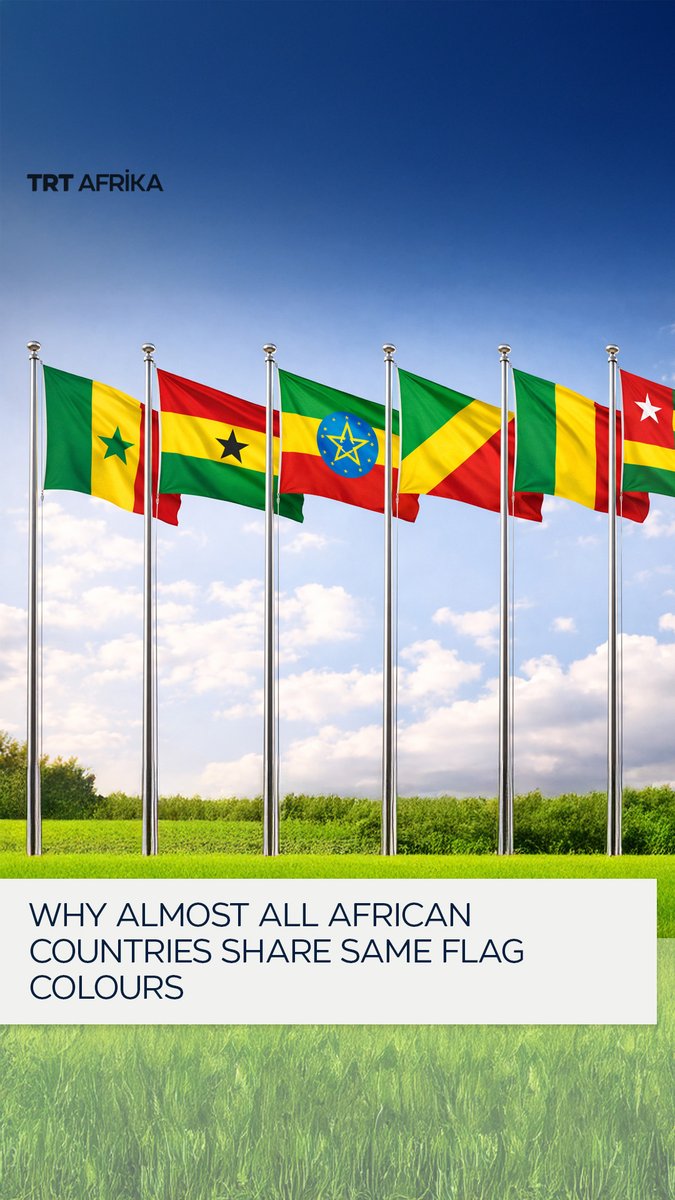 African countries' national flags share similar colours, with the vast majority of them having at least green, yellow, or red. It's not a coincidence. Here's why