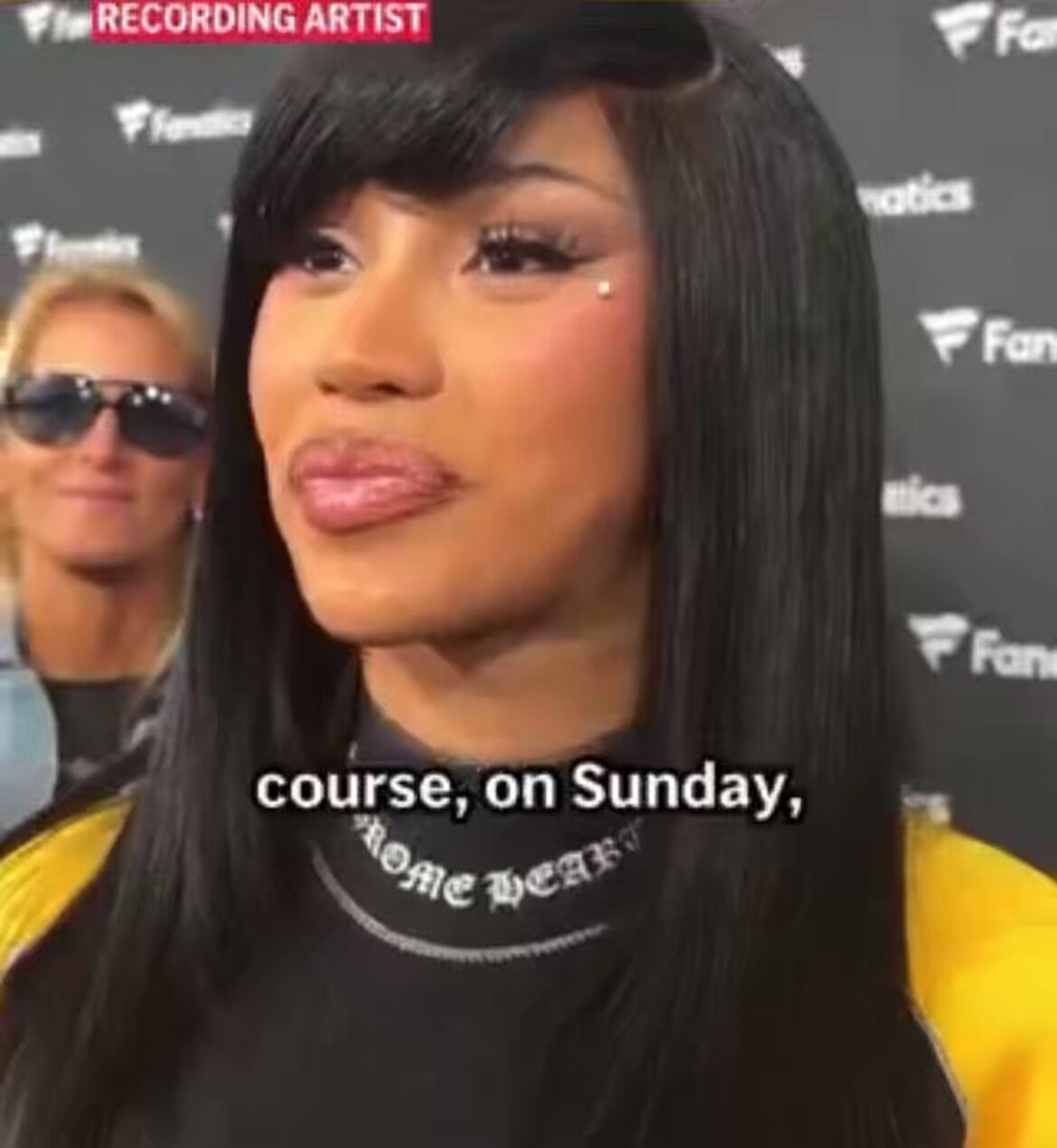 Cardi B said it would be exciting to perform “I Like it” with Bad Bunny at the Super Bowl today.👀