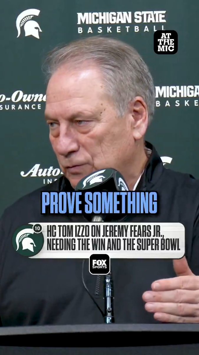 Michigan State HC Tom Izzo addresses Jeremy Fears Jr.'s performance tonight, the win for the Spartans and locking in on Super Bowl Sunday.