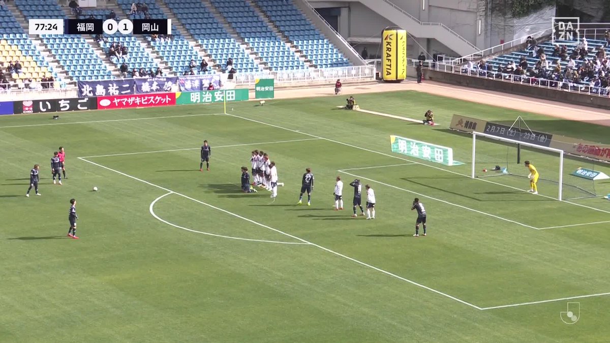 #モーメントブースター でシェアして盛り上がれ!​ ⚽️ゴール (77:35) 👟前田 快​​ 🆚アビスパ福岡 vs ファジアーノ岡山 ​📺​DAZNでライブ配信中​ #DAZN #FanZone Sony｜NURO 光 #NURO光 #感動を止めるな