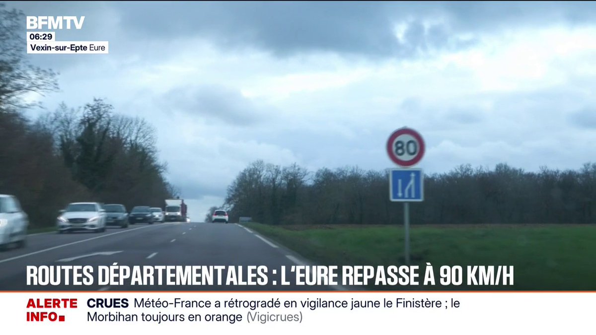 L'Eure repasse ses routes départementales à 90km/h