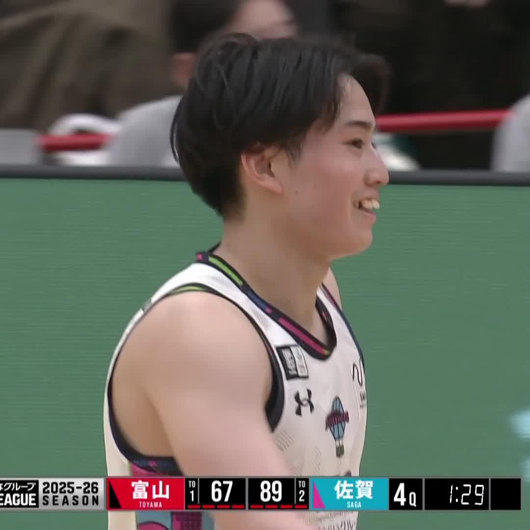 轟琉維が止まらない！ 本日4本目の3Pシュートを決め、キャリアハイ・23得点！ 【公式】佐賀バルーナーズ 🏀 #Bリーグ #りそなグループ