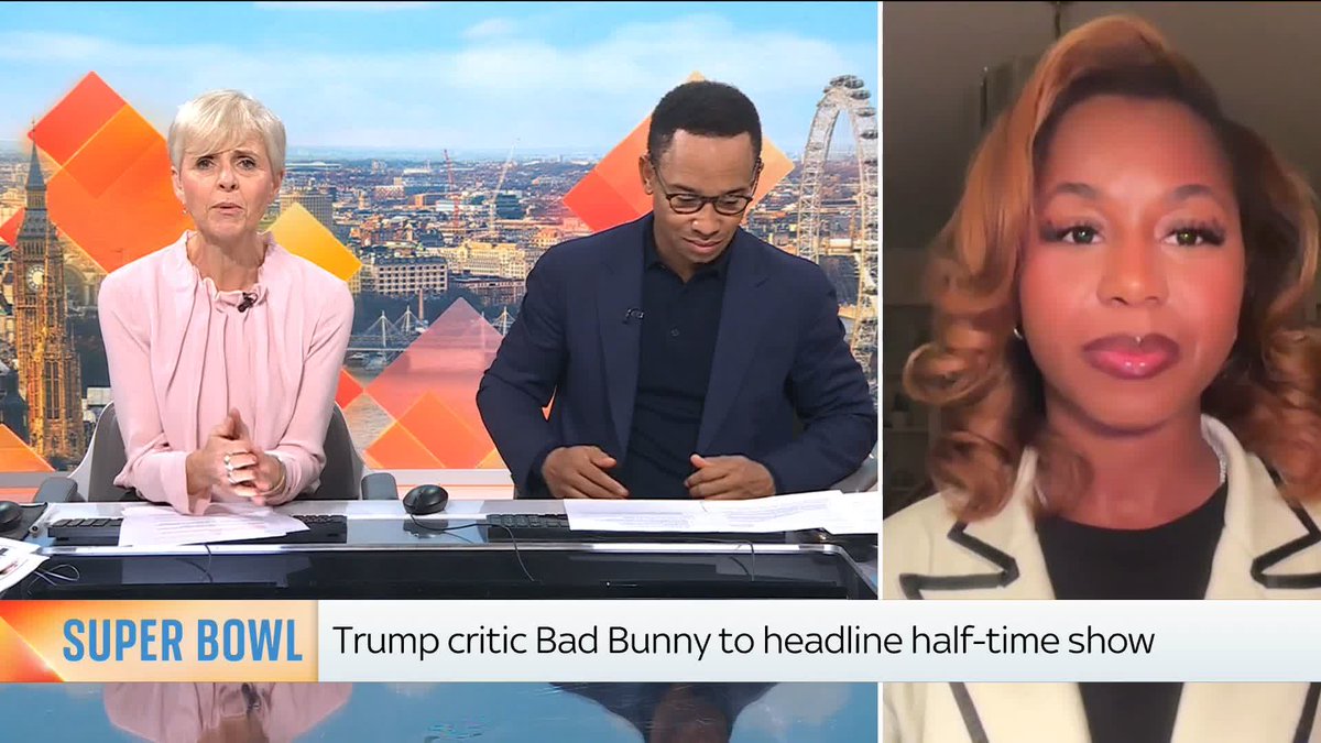 "There is no doubt that this game is going to be political." South Carolina Democratic candidate Courtney McClain says the musical acts in this year's Super Bowl will likely act as a uniting factor to hold the Trump administration to account. 📺 Sky 501