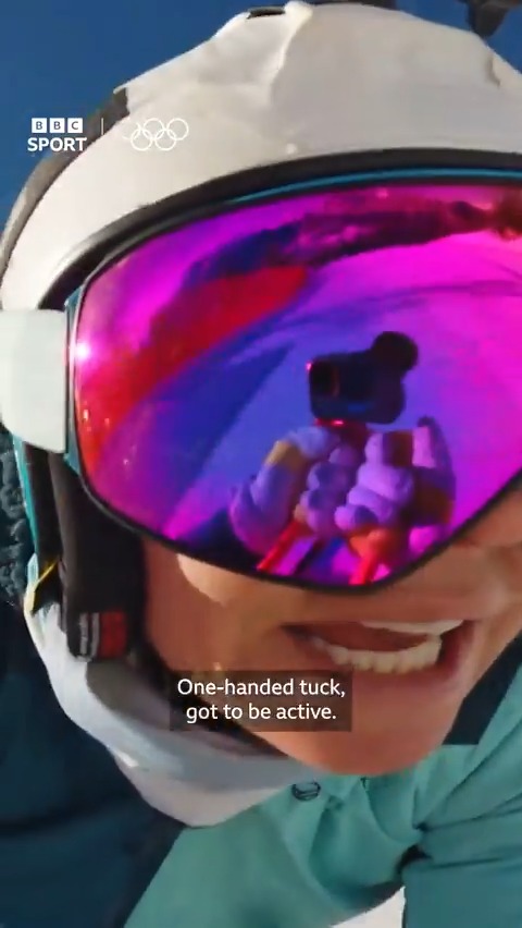 This is some run down! 😳 Chemmy Alcott OLY gives us a POV of the iconic Cortina downhill ⛷️⛷️⛷️ #WinterOlympics