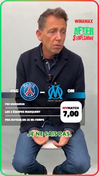 ๐ฅ #AfterSenflamme ๐ฅ โ L'heure du Classique PSG-OM a sonnรฉ, l'heure des paris les plus audacieux aussi ! Daniel Riolo te propose un package parfait, Gilbert Brisbois se la joue pragmatique et ๐๐๐๐๐ ๐ฐ๐๐๐๐๐๐๐๐๐ tente un coup ร trois bandes. Winamax Sport ๐