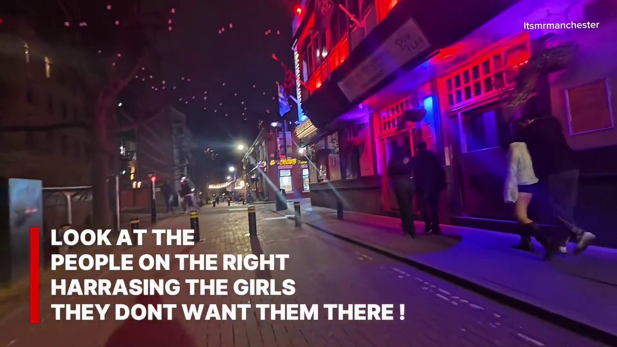 🇬🇧 Meanwhile in Manchester UK “Stop harassing girls you weirdos” Streamer saves too young ladies who are clearly fearful for their lives. These are the scenes that are repeated every night in every city up and down the UK now in 2026. Nobody voted for this..