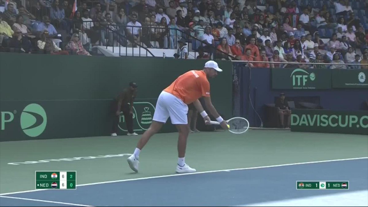 How good is this from Suresh? 🤯 Incredible angle! #DavisCup