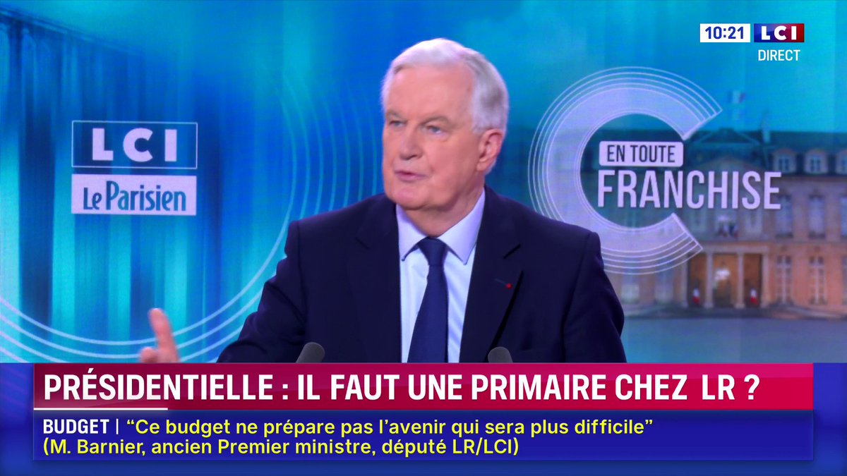 🗣️ Présidentielle 2027 : "Il faut un candidat unique de la droite et du centre", annonce Michel Barnier
