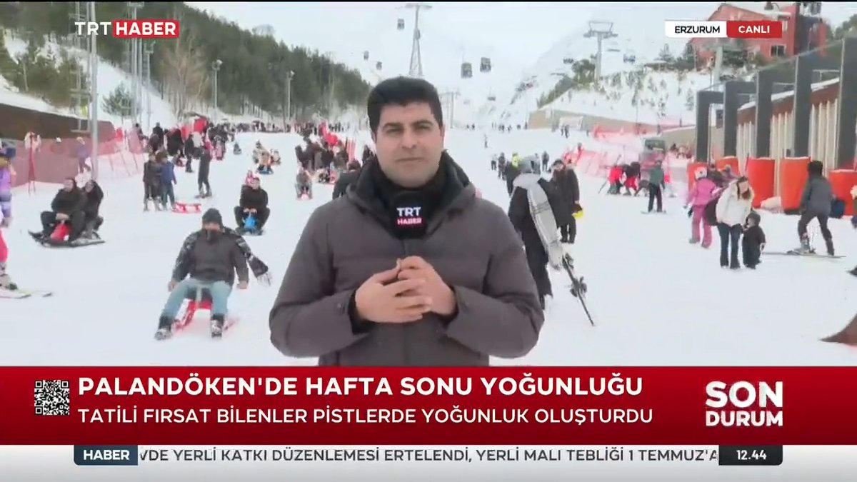 Palandöken Kayak Merkezi’nde hafta sonu yoğunluğu yaşanıyor. 📍Erzurum