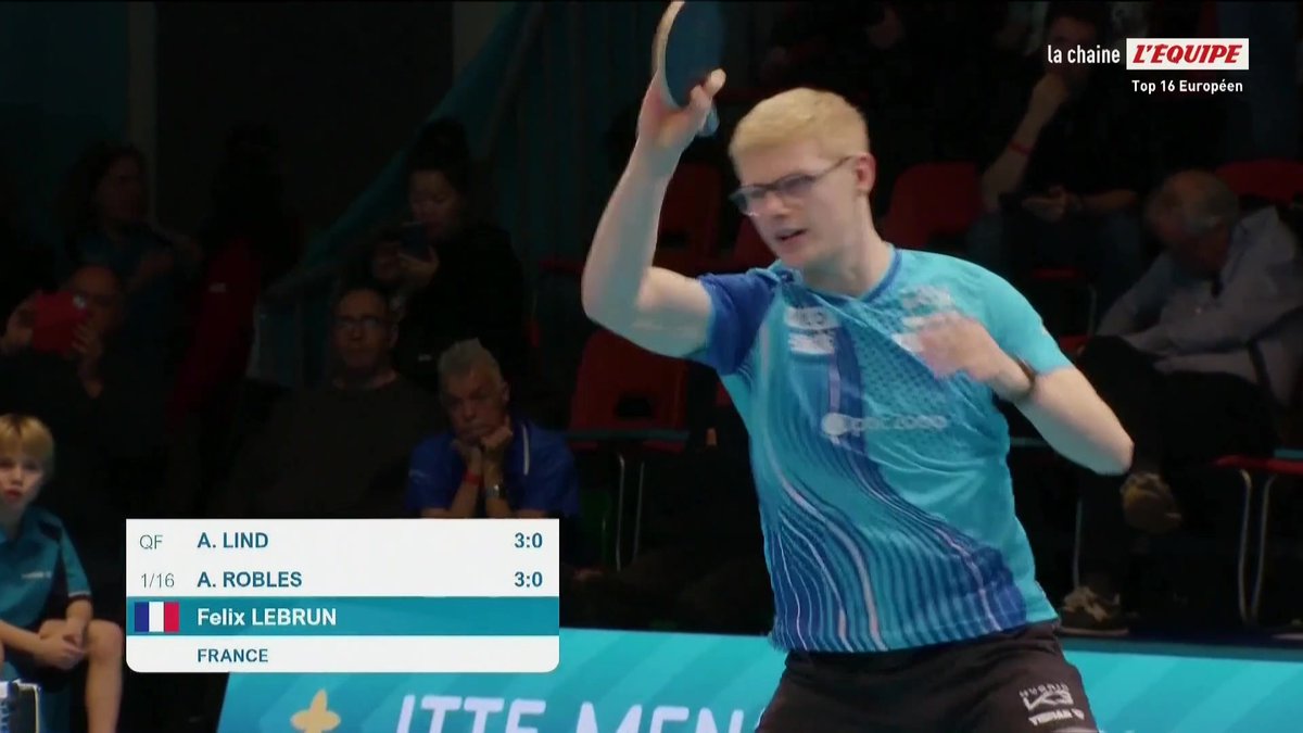 C’est une affiche qu’on connaît bien et qu’on attend : Félix Lebrun contre Alexis Lebrun ! Les deux frères se disputent aujourd'hui une place en finale du Top 16 européen. Pour suivre le match > #lequipePING