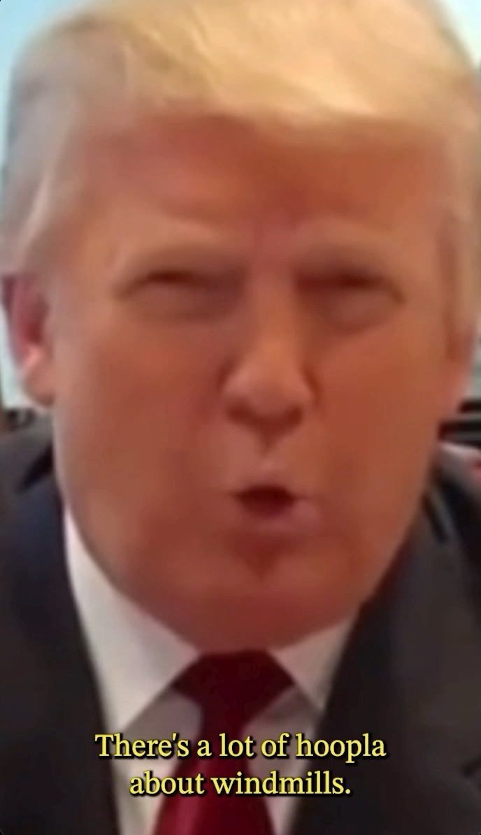 We're with President Donald J. Trump. "I don't want to just hope the wind blows to light up your home and factories."