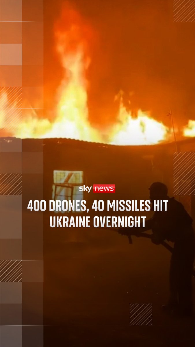 Russia launched more than 400 drones and about 40 missiles on Saturday to attack Ukraine's energy sector, targeting the power grid, generation facilities, and distribution substations, President Volodymyr Zelenskyy said. 🔗