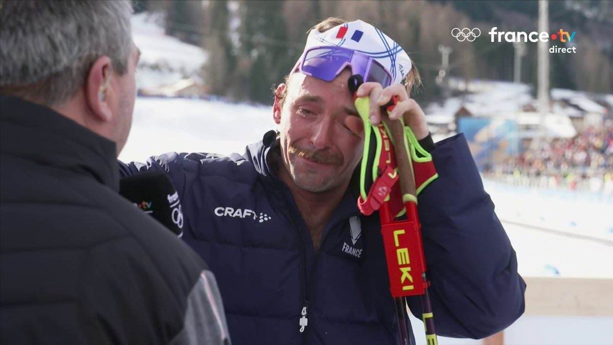 Hugo Lapalus 🇫🇷 me brise le coeur 💔 C’est un mec qui donne tellement pour son sport. « C’est des larmes de joie » le niveau de journalisme, après une 5ème place…. Ta encore des cartouches Lapal’