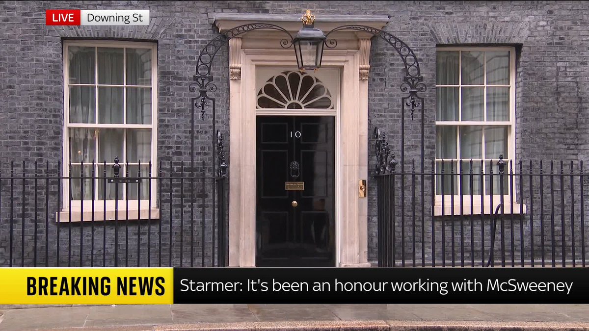 BREAKING: Keir Stamer has said it has been an 'honour working with Morgan McSweeney' in a statement following the PM's chief of staff's resignation over the Mandelson scandal 📺 Sky 501, Virgin 602, Freeview 233 and YouTube