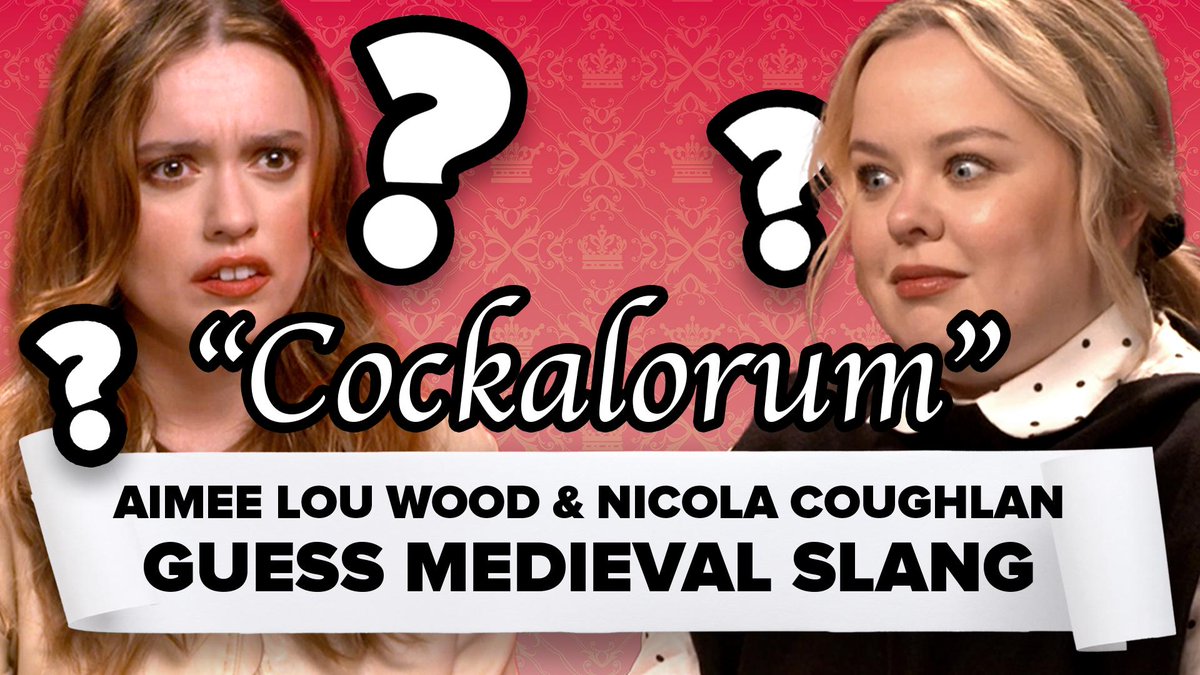 Aimee Lou Wood &amp; Nicola Coughlan Guess Medieval Slang
