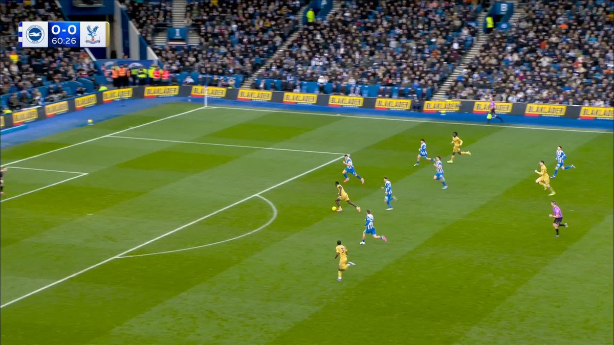 Ismaïla Sarr gives Crystal Palace the lead on the hour mark! 🦅