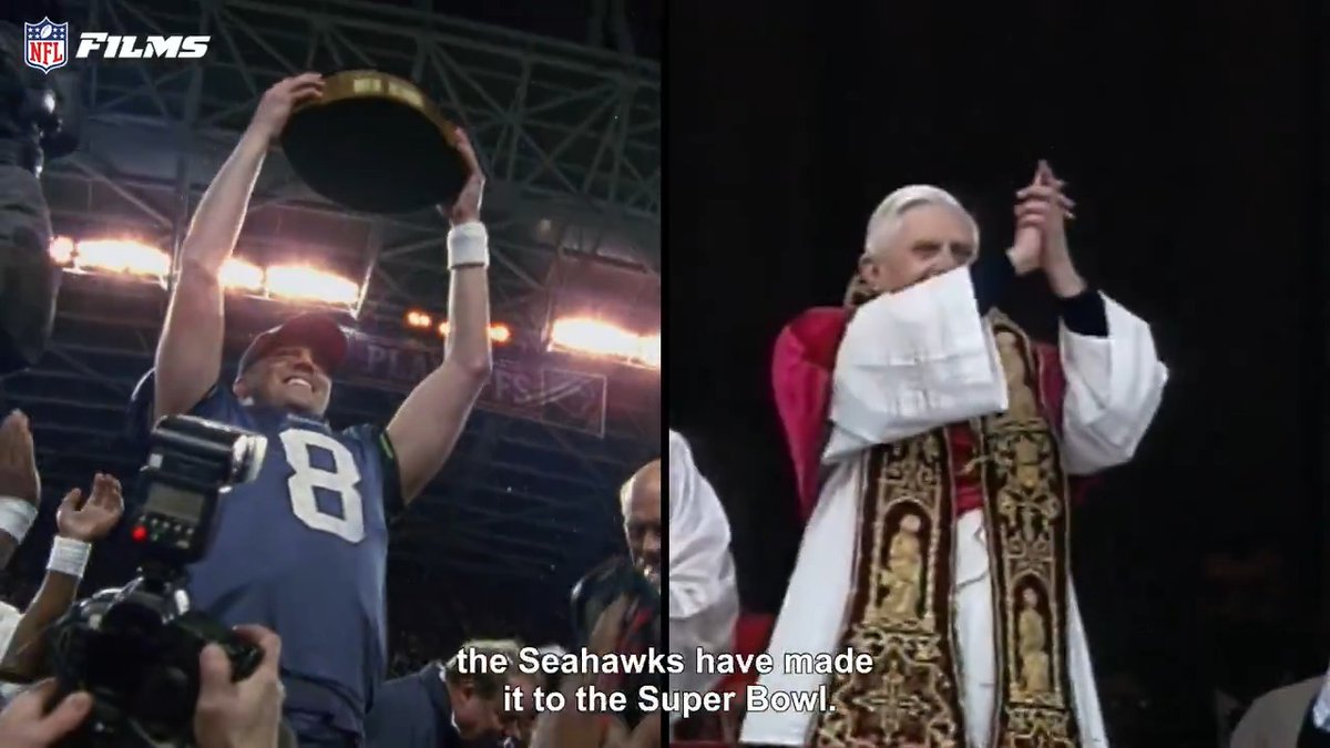 New pope? 'Hawks to the Bowl ➡️ Zach Charbonnet's miracle conversion powered Seattle to the #1 seed. Road to the Super Bowl starts NOW on NBC @TerryCrews