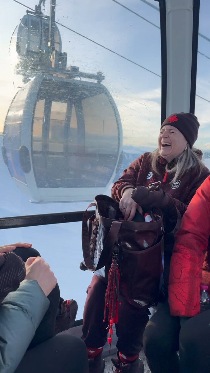 First time on a gondola? 🚡🤣 Drop a ❄️ if you want a behind-the-scenes look at our last day in Brunico! #TeamCanada #MilanoCortina2026 #Olympics