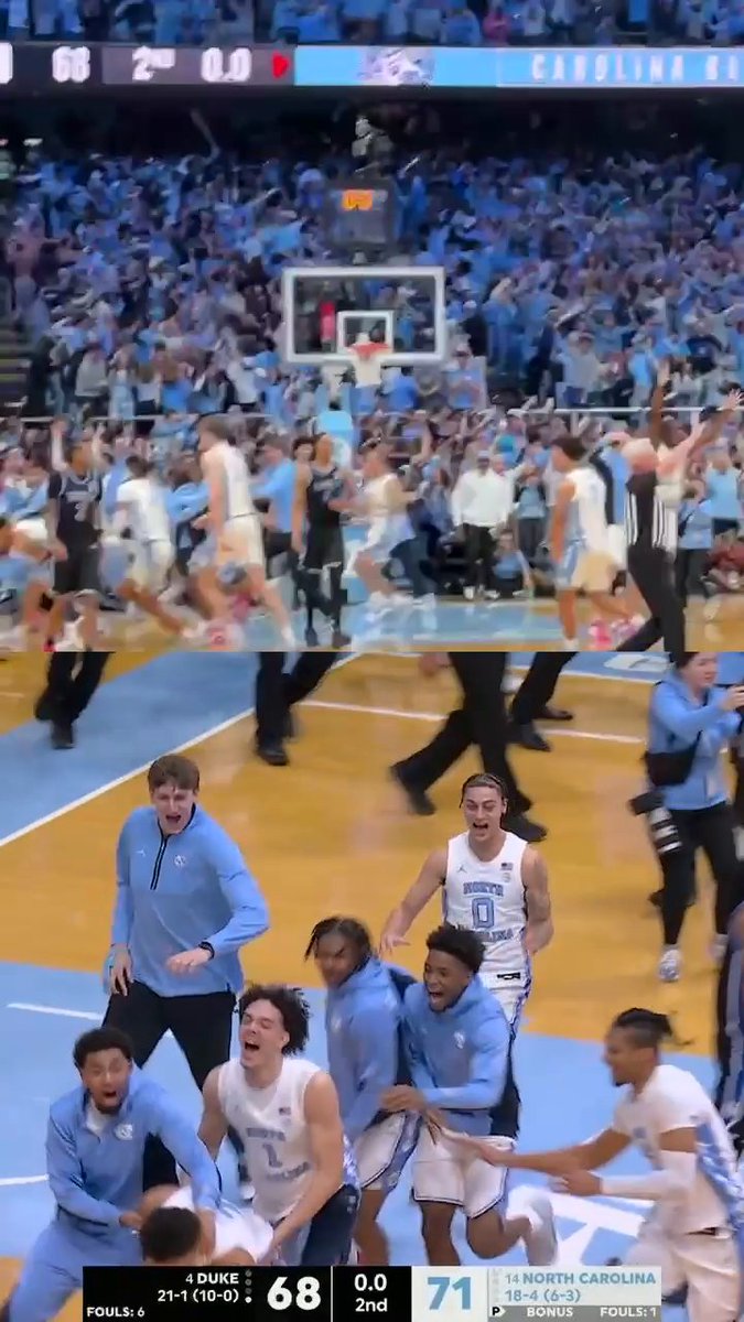 A moment Carolina Basketball fans will never forget 😤