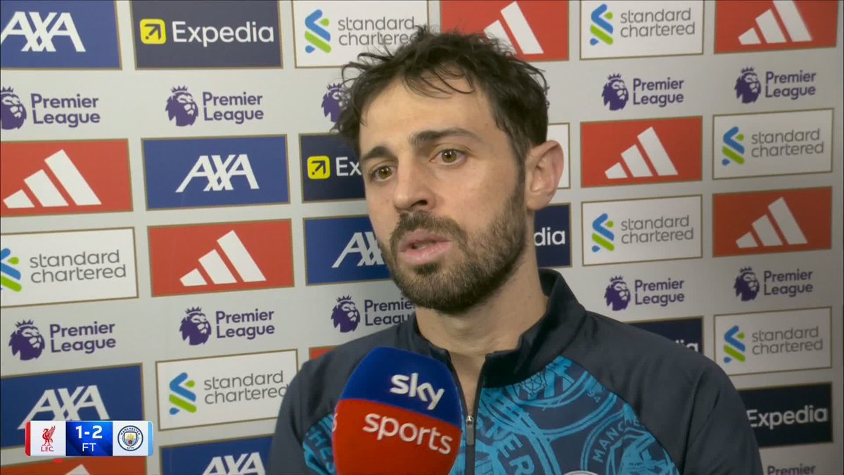 "Very happy because it's the toughest place to come in England" Bernardo Silva and Erling Haaland react after an extraordinary end to the game at Anfield 😮