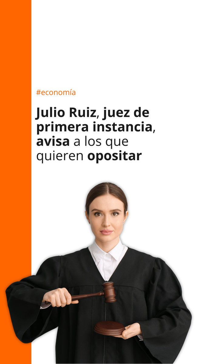 ENTREVISTA | 🗣️ Julio Ruiz Llario, juez de primera instancia, avisa a los que quieren opositar: "Hay que estudiar entre 8 y 9 horas diarias, en época de exámenes hasta 15 o 16" Toda la información aquí 🔗