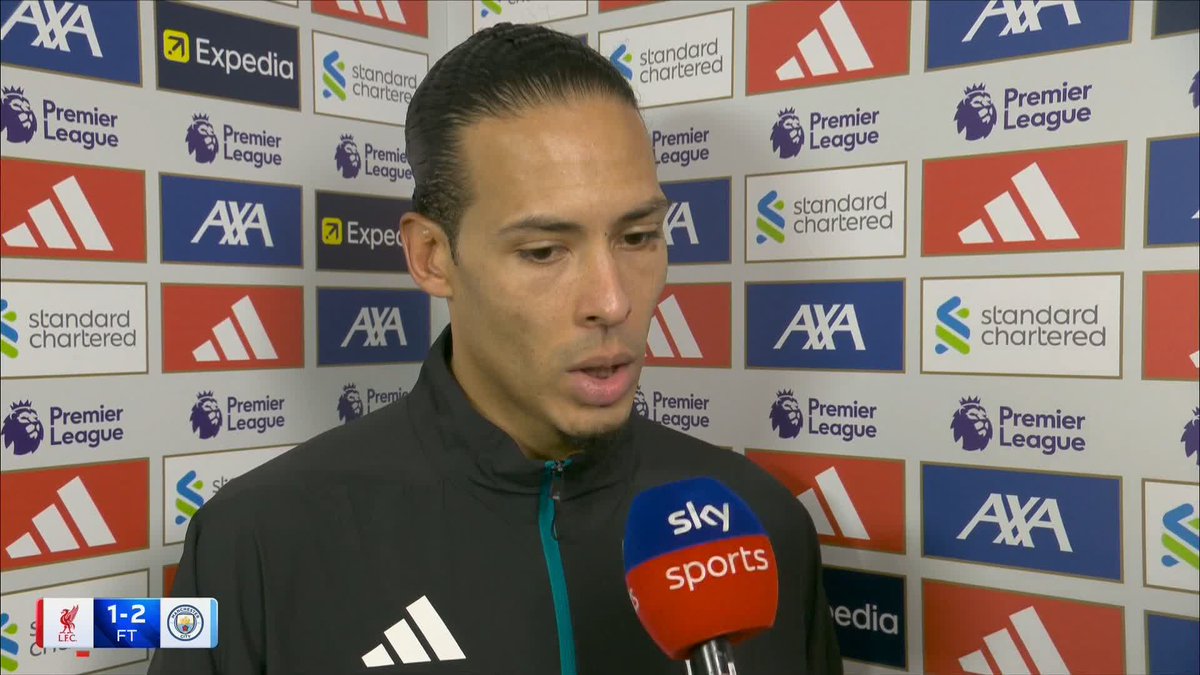 "We only have ourselves to blame." Virgil van Dijk when asked about refereeing decisions in Liverpool's defeat to Manchester City.
