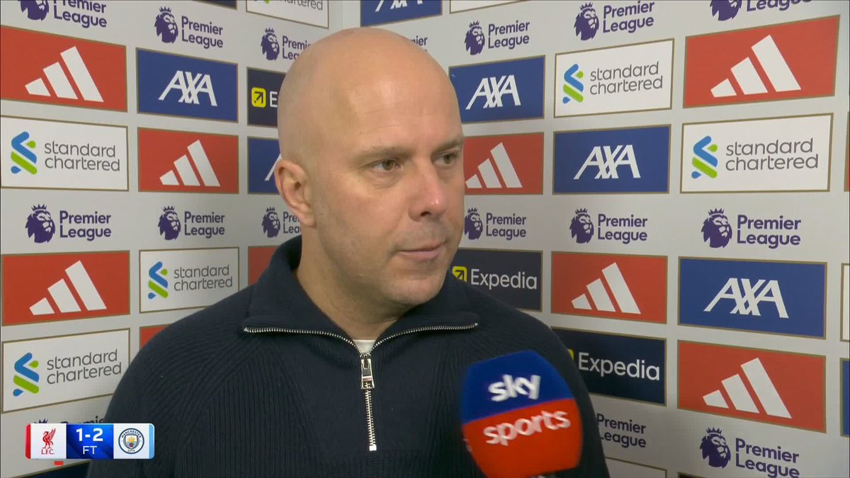 "Anyone who's been in this stadium for the last eight years knows that if Mo Salah is in that position it's a goal!" Arne Slot chuckles in response to questions around refereeing decisions in Liverpool's defeat to Man City 🟥