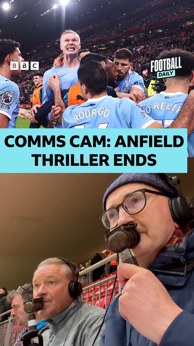 👏 "A true example of Premier League football - what a brilliant match!" Full-time at Anfield, and Paul Robinson and John Murray react to a thrilling and confusing ending! 🔴 Liverpool 1-2 Manchester City 🔵 #BBCFootball #LFC #MCFC