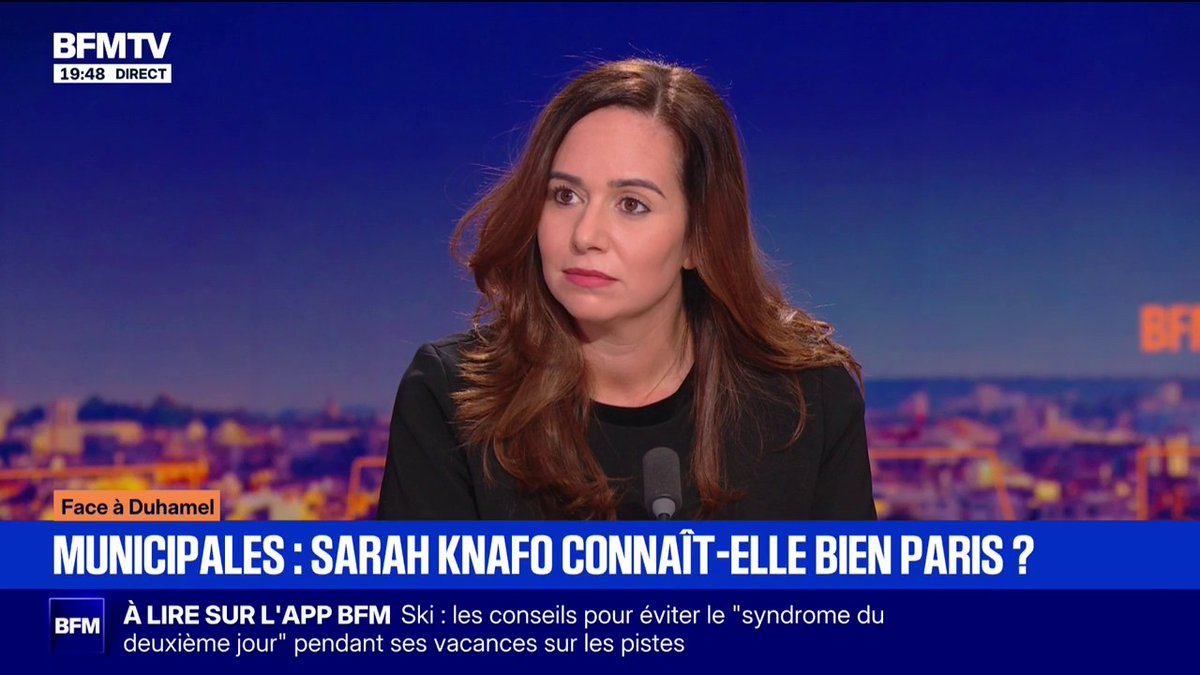 🇫🇷 Candidate (d’extrême-droite) à la mairie de Paris, Sarah Knafo ne connaît : - ni le prix du Pass Navigo ❌ - ni le nombre de Ligues des Champions remportées par le PSG ❌ - n’est pas capable de citer un seul joueur du club ❌