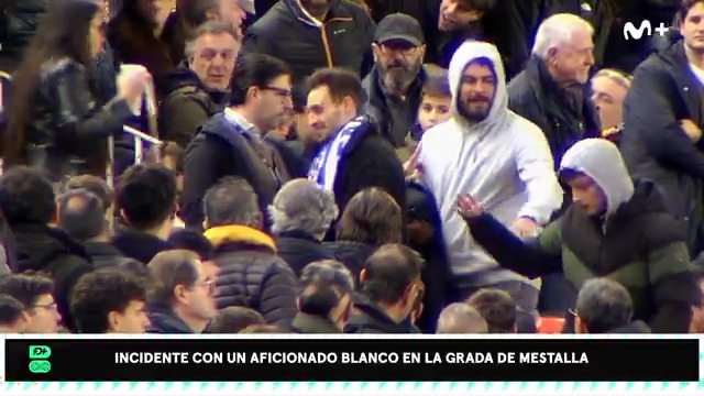 ❌ El incidente con un aficionado del Real Madrid en Mestalla. #DeportePlus