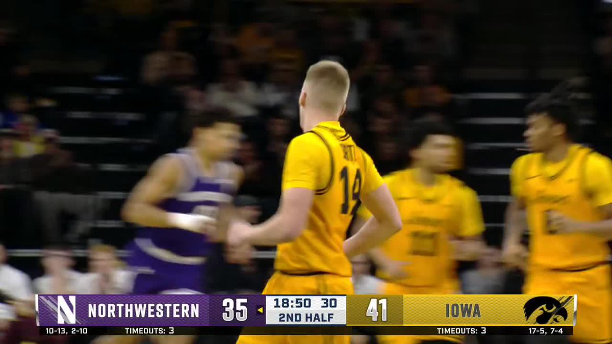 💥 36 PTS (career high) 💥 12-20 FG 💥 8-8 FT 💥 4-6 3FG Bennett Stirtz's career day lifts Iowa Men’s Basketball to a 76-70 victory over Northwestern 💪