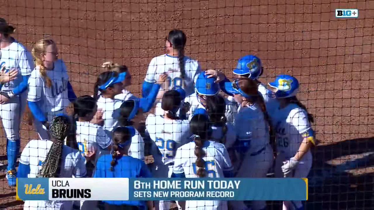 8️⃣ home runs‼️ Watch all of No. 7 UCLA Softball's single-game record HRs today against UC Riverside 👇