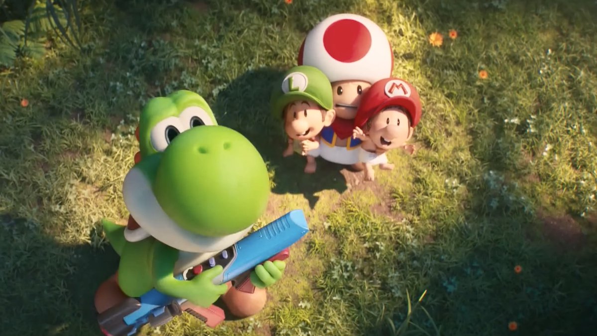 First look at Baby Mario and Luigi in the Super Bowl spot for #TheSuperMarioGalaxyMovie. In theaters April 1.