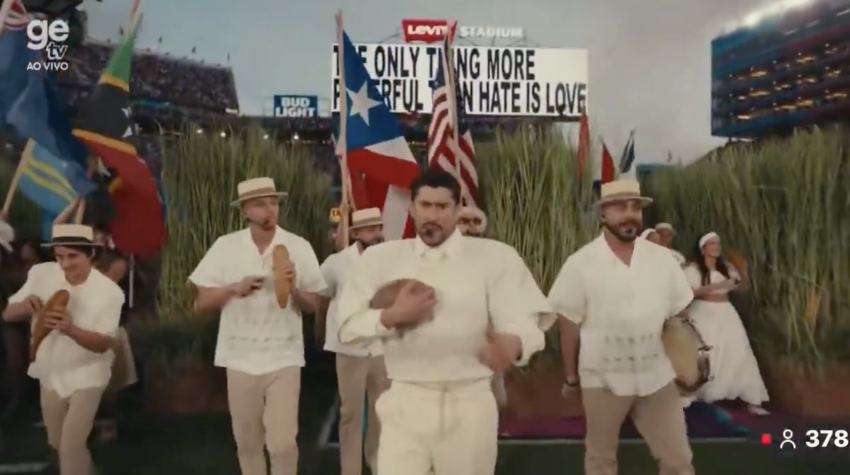 “God Bless America.” “The only thing more powerful than hate is love.” “Together, we are America.” And this was the anti-American halftime show?