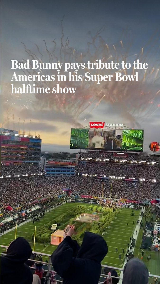 Bad Bunny ends an electric Super Bowl halftime set with a tribute to dozens of countries in the Americas.