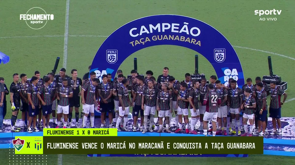 🏆 Fluminense ergue a taça de campeão da Taça Guanabara! 🎥 sportv | ge