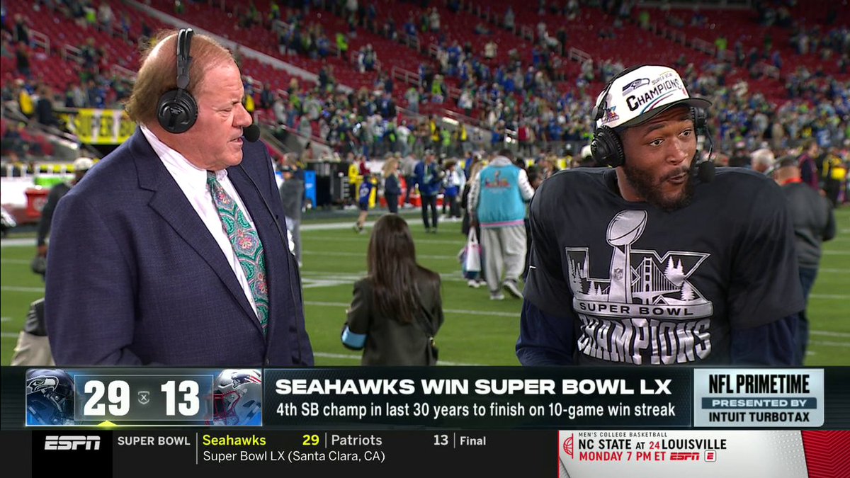 "Who had 11?" 👀 Ernest Jones IV was surprised by his own stats after the Super Bowl LX win 🤣