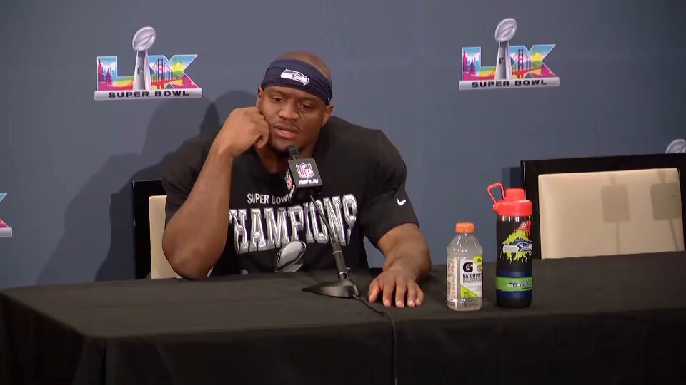 Kenneth Walker says he had Zach Charbonnet’s number written on his wrist today as a tribute to his teammate who tore his ACL against the 49ers and missed the postseason