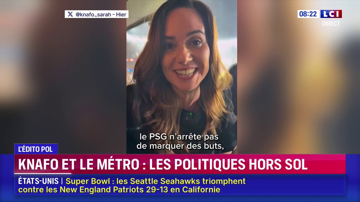 🗳️ Sarah Knafo, candidate Reconquête! à la mairie de Paris, et le métro : les politiques hors sol 📺 L'Édito Pol de Christophe Barbier dans La Matinale LCI présentée par Solenn Riou