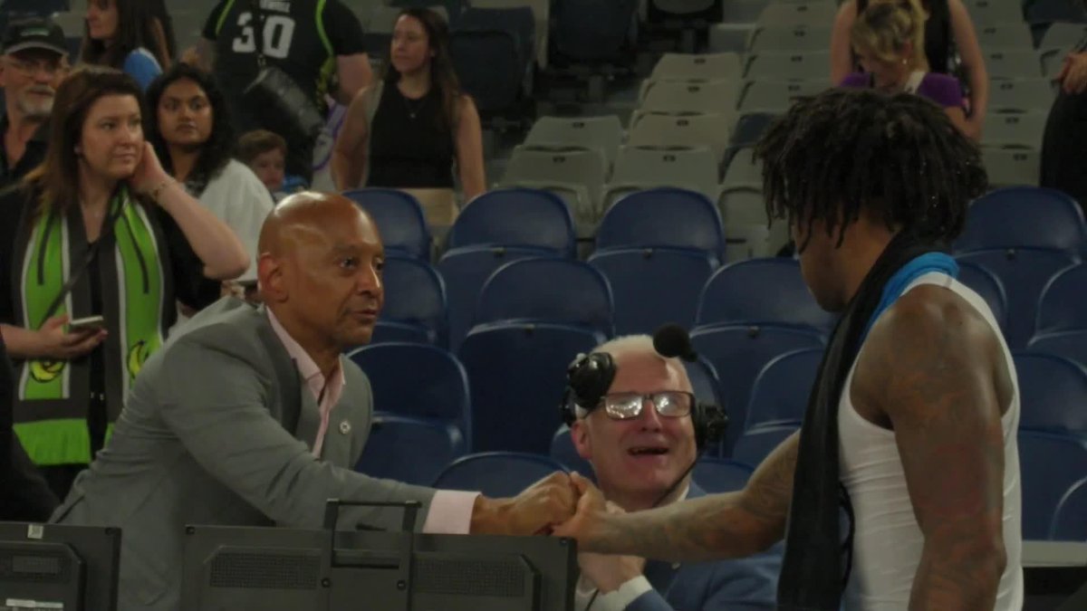 Felix thought it was his moment 😭 Someone remind him of his role 😅 Watch NBL Overtime on ESPN 📺