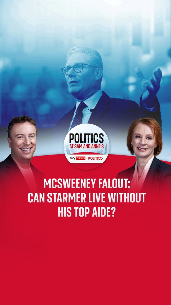 Is a briefing war about to begin after the Prime Minister's chief aide resigned over the weekend? @samcoatessky and Politico's anne mcelvoy discuss whether Keir Starmer can live without Morgan McSweeney. 🎧