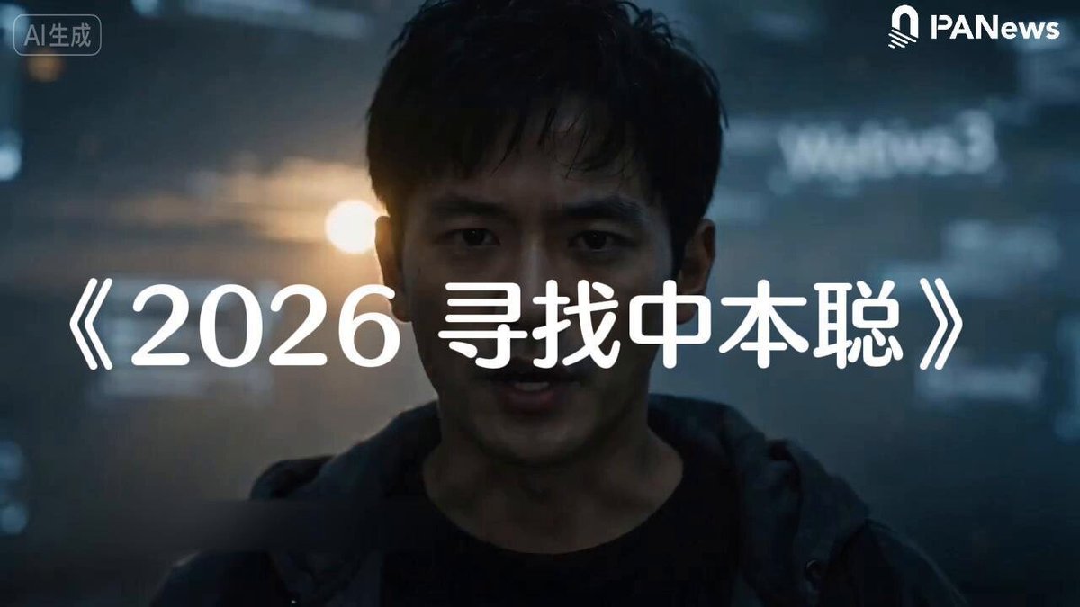 最近几天 Seedance 2.0 火的一塌糊涂，我们也想看看它在“加密叙事”上的上限—— 于是做了这支一分钟的短片： 让一个普通行业新人，在动荡的春节里踏上“寻找中本聪”的旅程。一路上，他先后遇见了 CZ 🔶 BNB Yi He Thomas (Tom) Lee (not drummer) FundstratDirect.com vitalik.eth Michael Saylor ，他获得了哪些提示与忠告？ PS. 如果真的遇见这些大佬们，他们又会说些什么呢？🤔 本次制作是一场小小的尝试，由 PANews 疯狂实习生（吃瓜版） 实习生完成。 致敬中本聪，也提前祝大家马年大展宏图！
