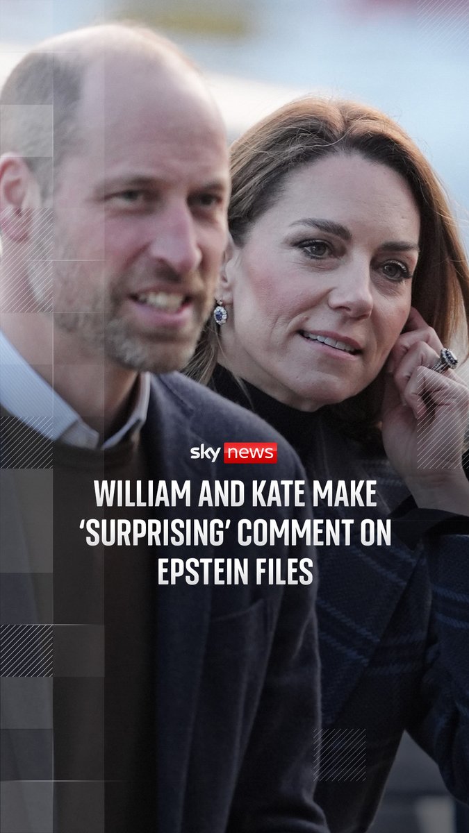 Prince William and Princess Kate have released a rare statement on the Epstein files, saying they are 'deeply concerned by the continuing revelations', and that their thoughts are with the victims. Rhiannon Mills reports. 🔗